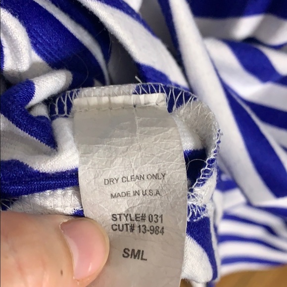 Altar’d State Blue and White Nautical Dress Top SM - Picture 8 of 8